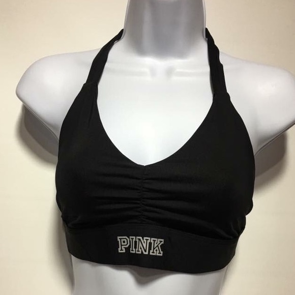 PINK ULTIMATE HALTER SPORTS BRA Large - Picture 4 of 6