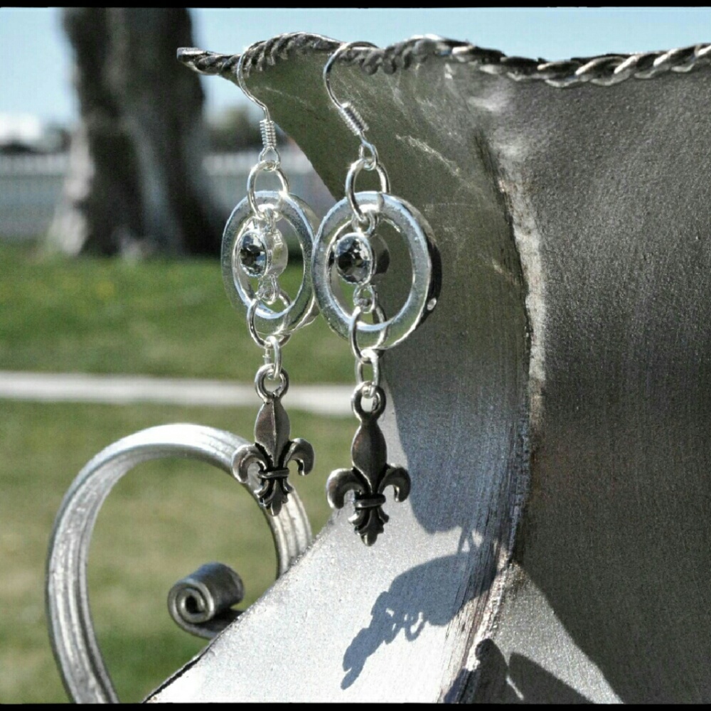 French Fleur de lais Earrings ~ New~handmade by Me