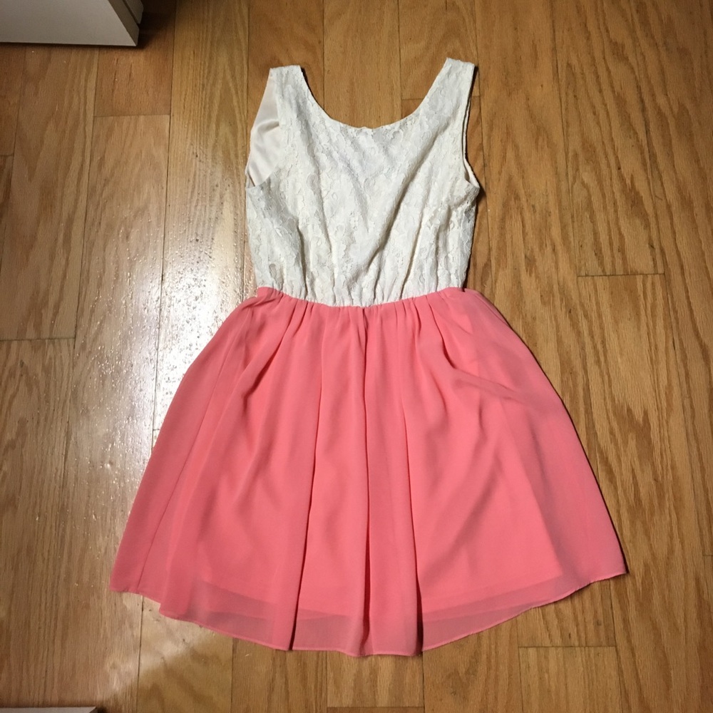 Lightweight coral summer dress