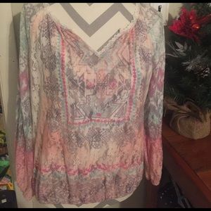 Pretty pastel colored western blouse Pretty pastel colored western blouse