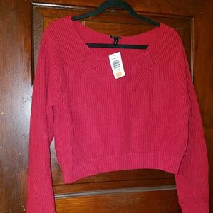 Torrid Red Cropped Sweater