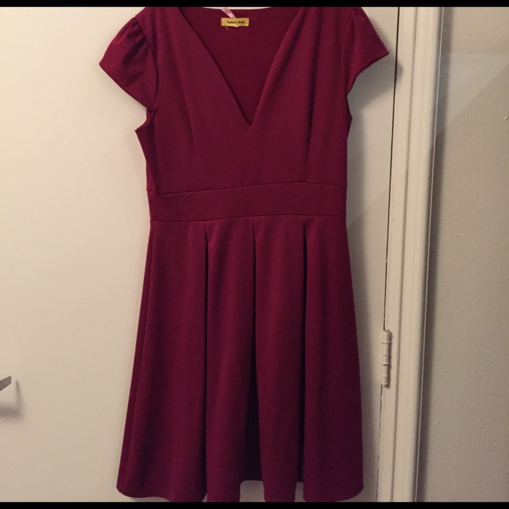Burgundy skater dress