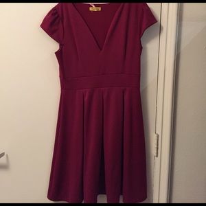 Burgundy skater dress
