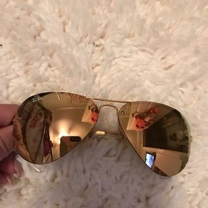 Ray-Ban RB3449 gold/brown lends aviators