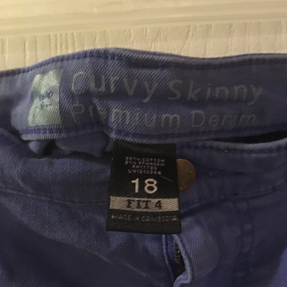 Purple skinny jeans