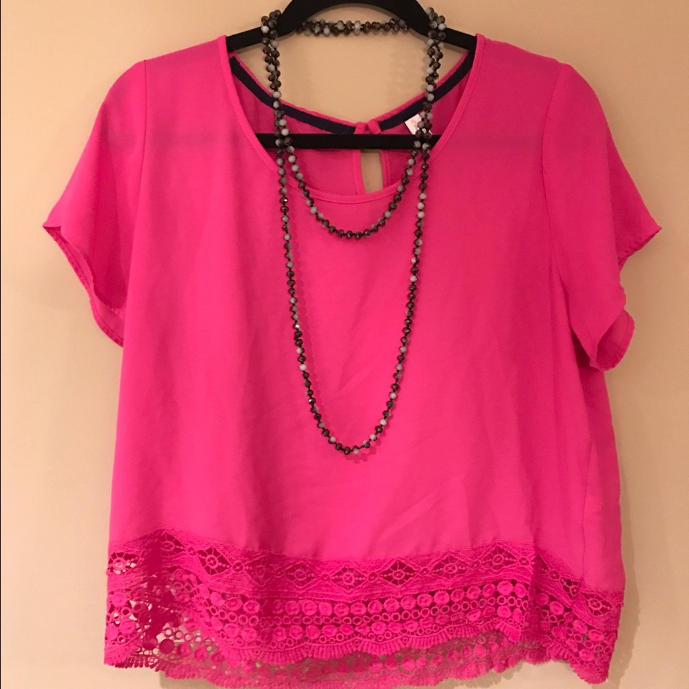Fuchsia Pink Blouse | Lilly Pulitzer Look-A-Like