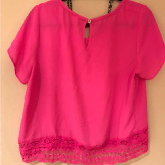 Fuchsia Pink Blouse | Lilly Pulitzer Look-A-Like - Picture 2 of 3