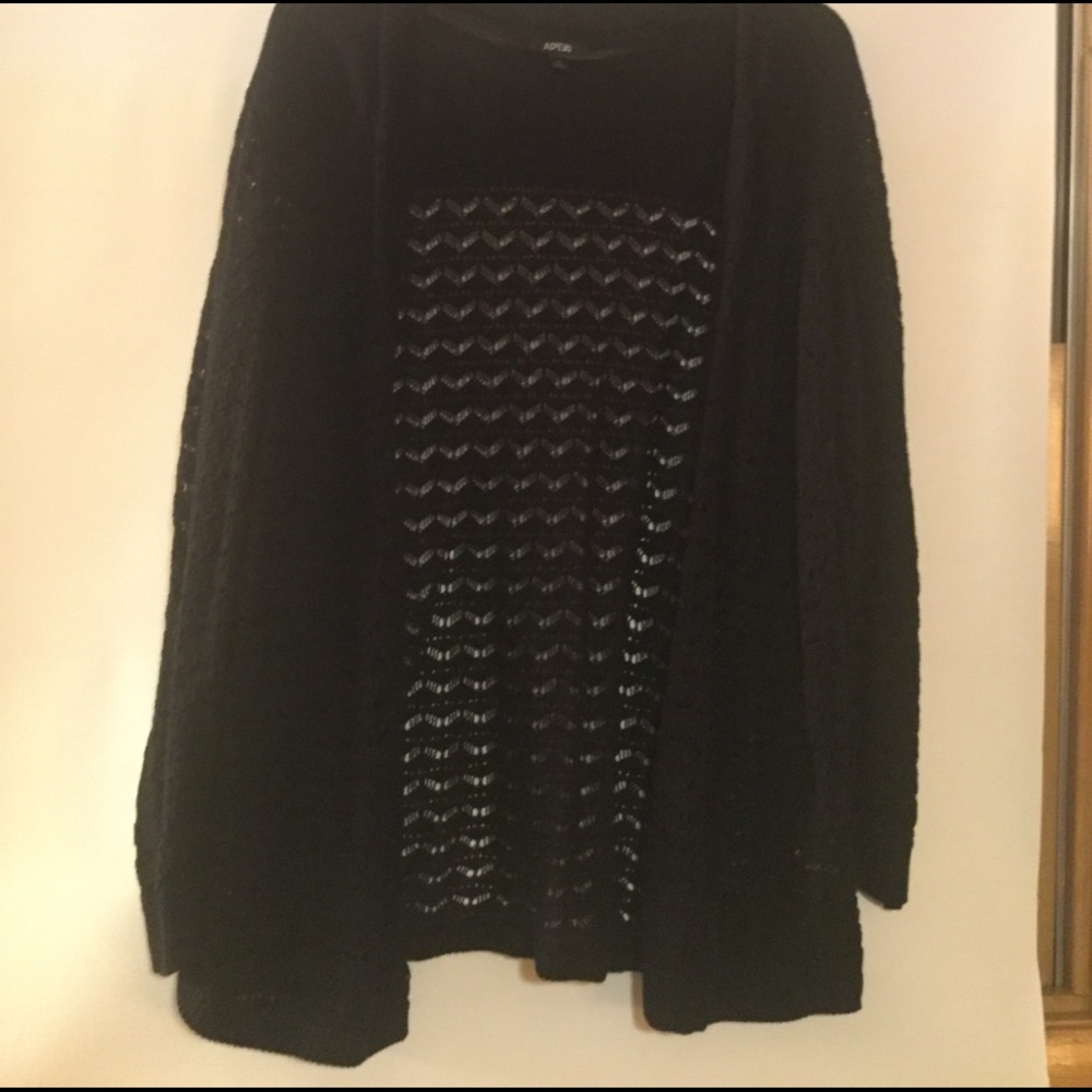 Black knitted cardigan