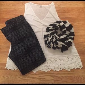 Navy Pixie Pants & Cream Tank