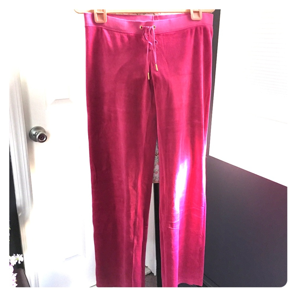 Juicy Couture Hot Pink Velour Pants