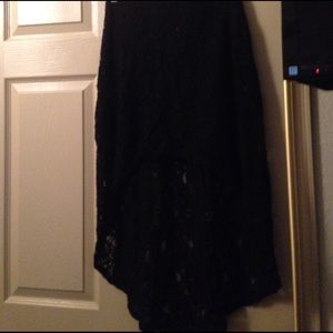 Black lace skirt