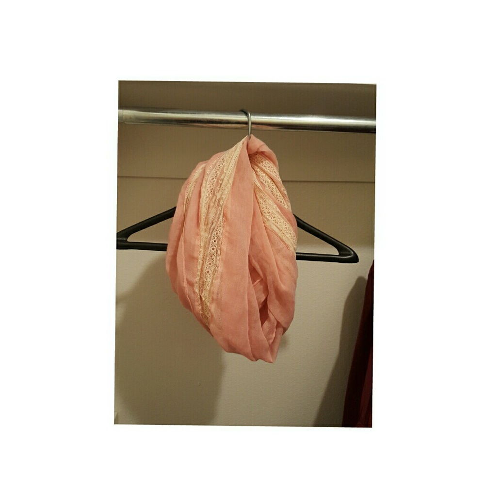 Pink infinity scarf