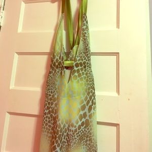 Olive green crisscross dress