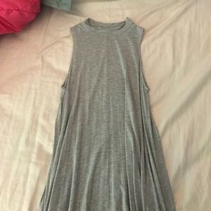 Grey dress. Turtleneck