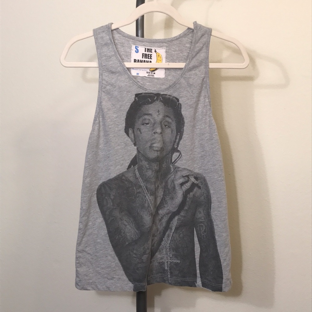 Lil' Wayne 100% cotton gray loose tank