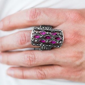 Pink ring with stretchy back  Valentine's Day