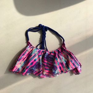 VS Pink Knotted - Back Flounce Crop Top