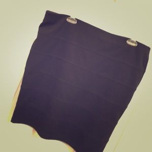 Black plus size mini skirt