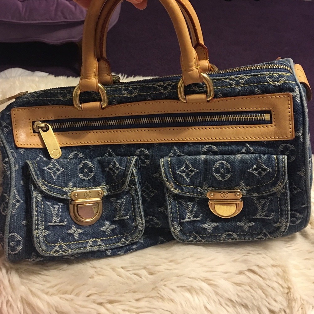 Vintage Denim Louis Vuitton Handbag