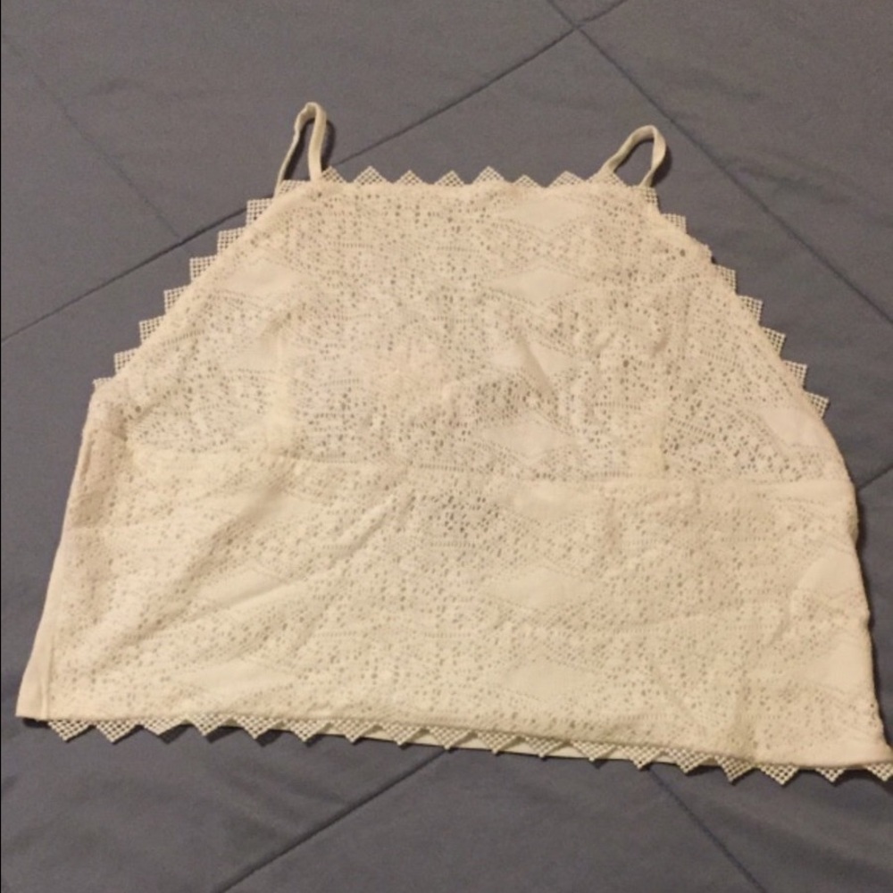 Topshop white camisole crop top