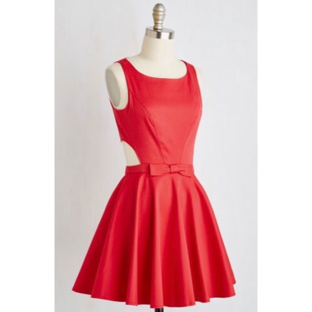 1950's Inspired Red Classic Twist Dress
