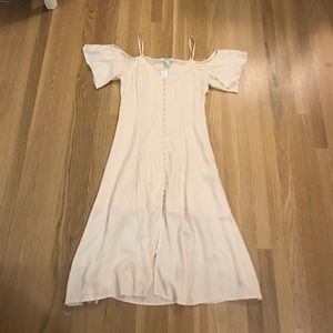 Contemporary Cold-Shoulder Midi Dress