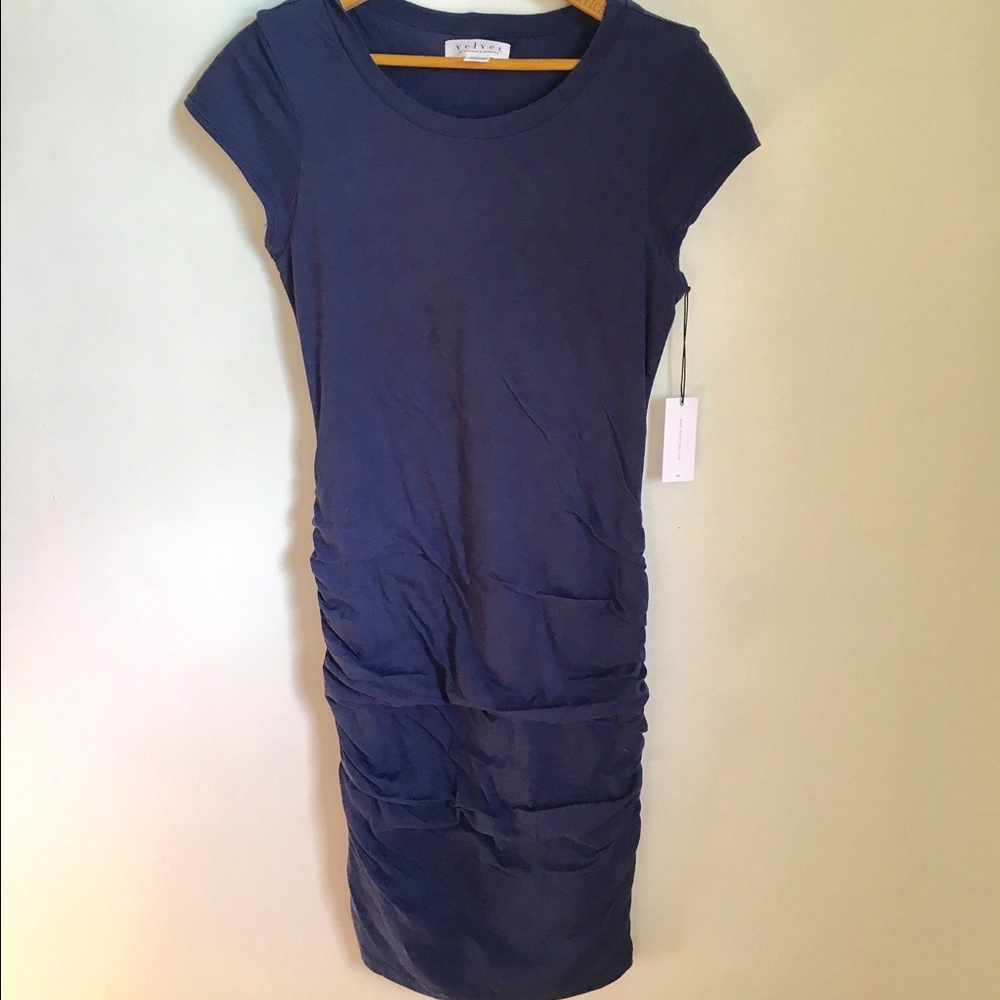 NWT Graham and Spender navy jersey knit dress