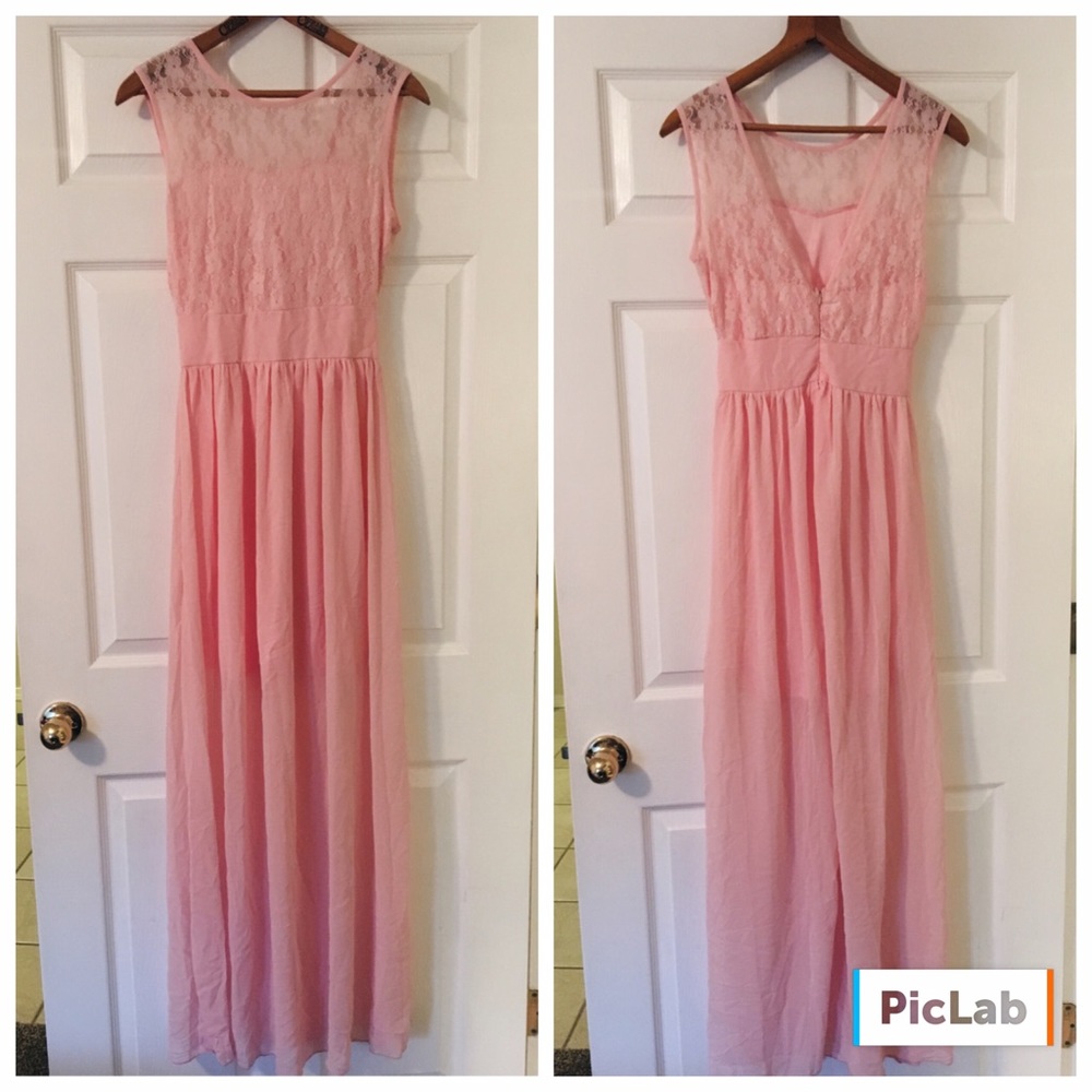 Pink Lace Maxi