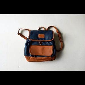 Blue and Brown backpack