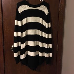 Oversized striped sweater