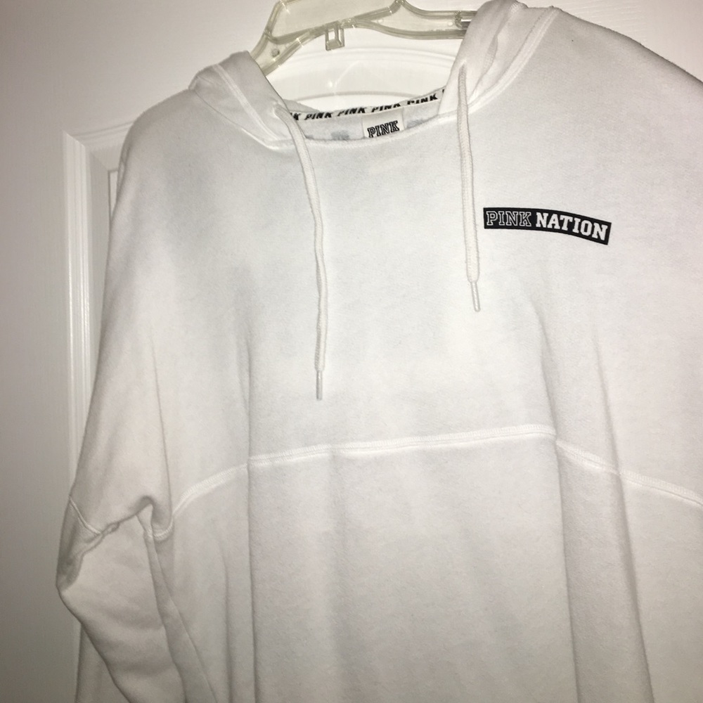 White size L "Go Pink Or Go Home" hoodie VS