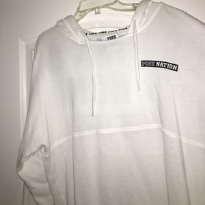 White size L "Go Pink Or Go Home" hoodie VS