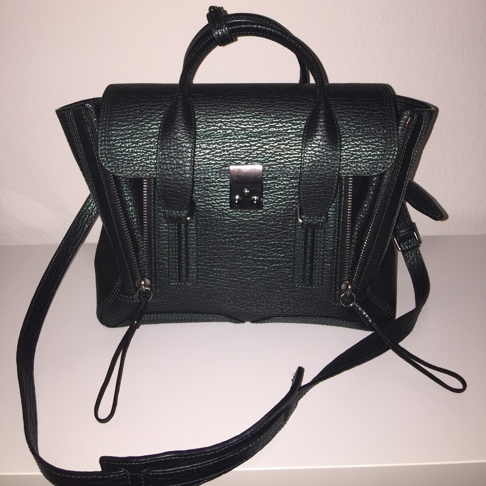 3.1 Philip Lim Pashli Medium Satchel Bag, Ivy