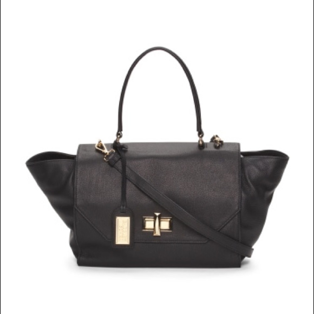 Badgley Mischka 'Janice' Wing Leather Satchel