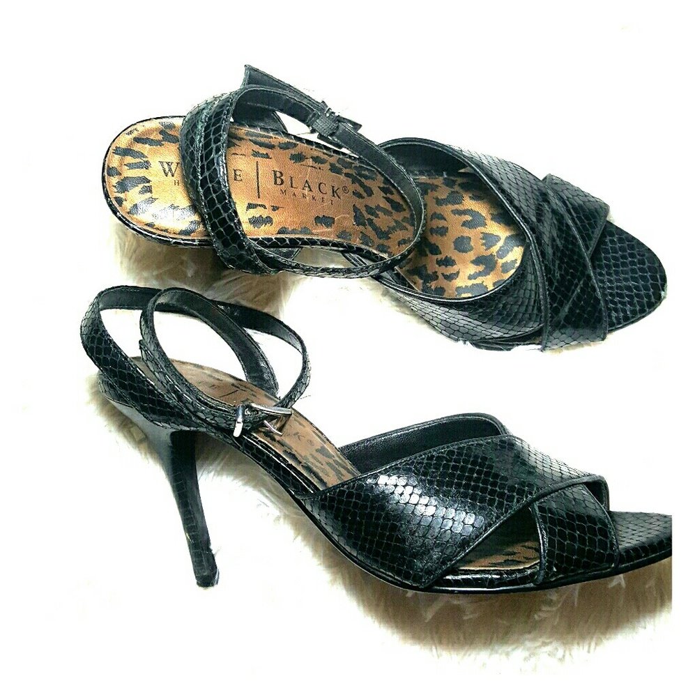 WHITE HOUSE BLACK MARKET ~ Ankle Strap 3" Heels