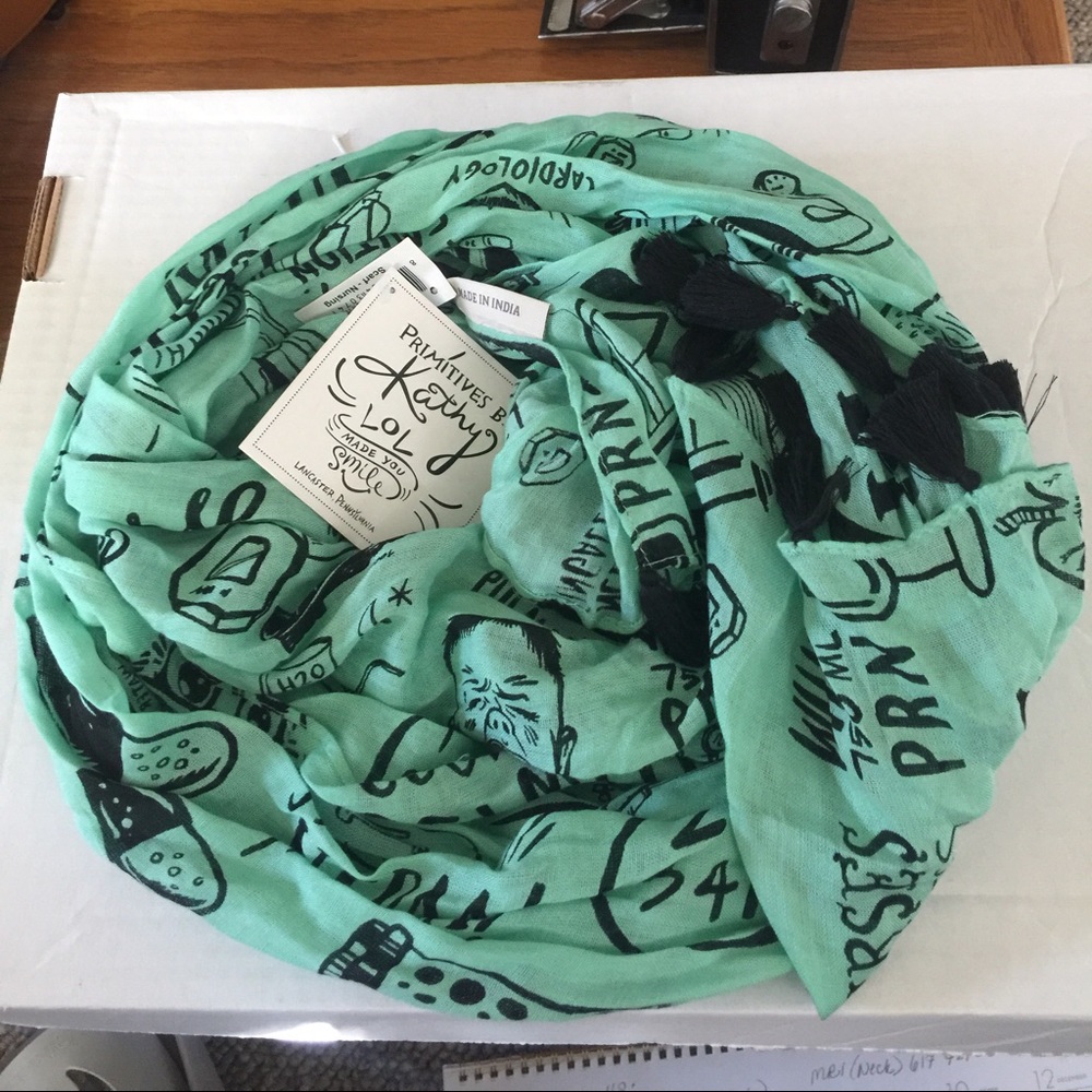 Fun "Medical Field" Scarf/ Shawl - Last One! - Picture 3 of 4
