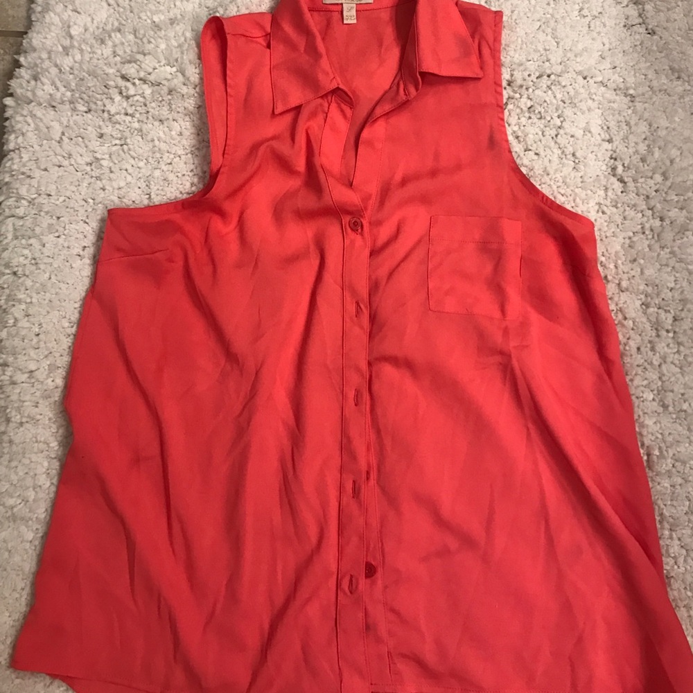 Pink collared blouse