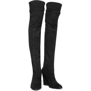 Schutz thigh-high Lexington black suede boots