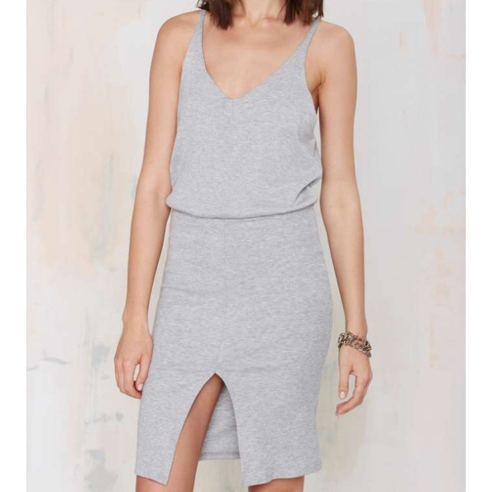 Ribbed midi dress