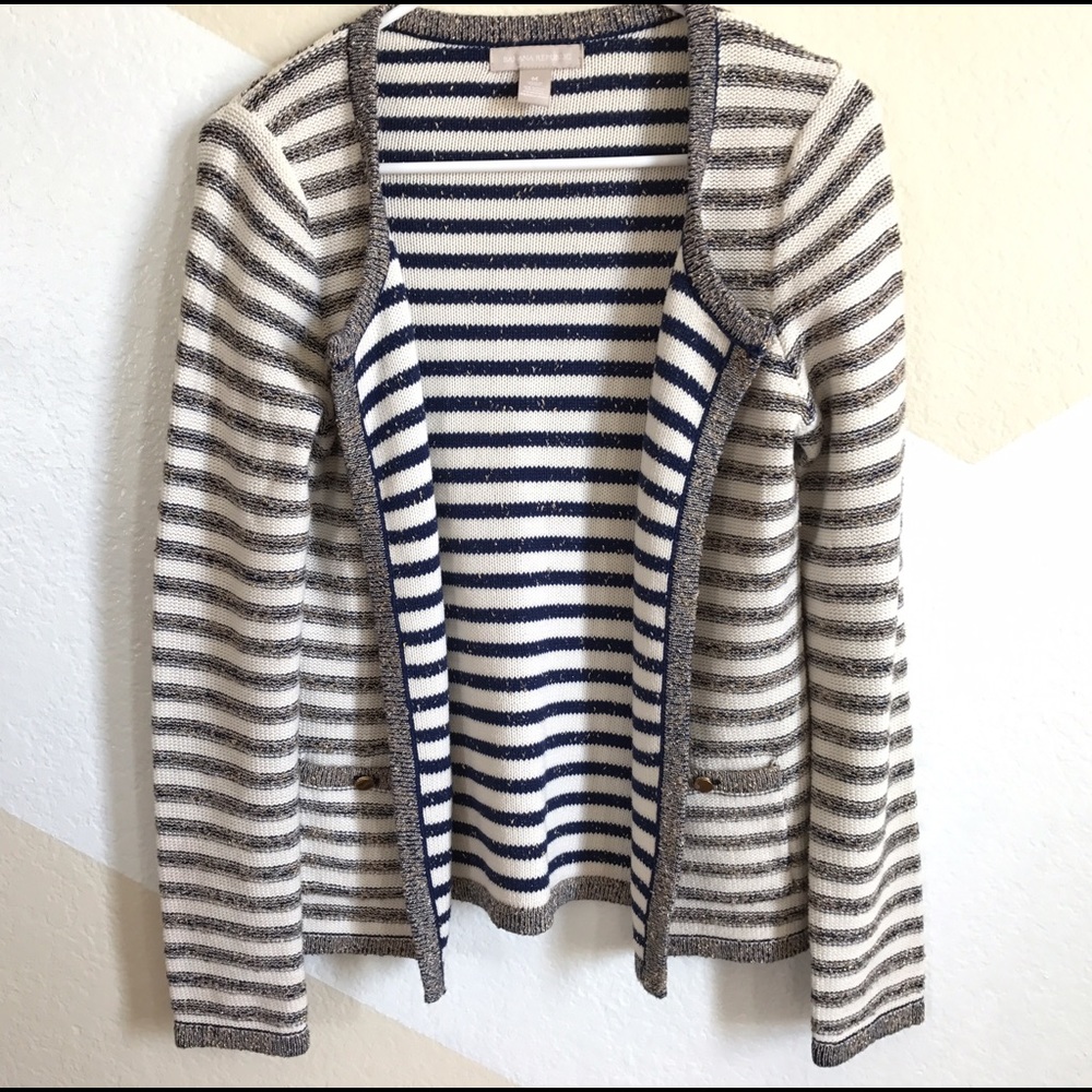 Banana Republic Open Striped Cardigan size M