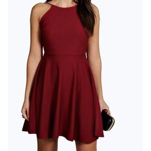 Maroon Skater Dress