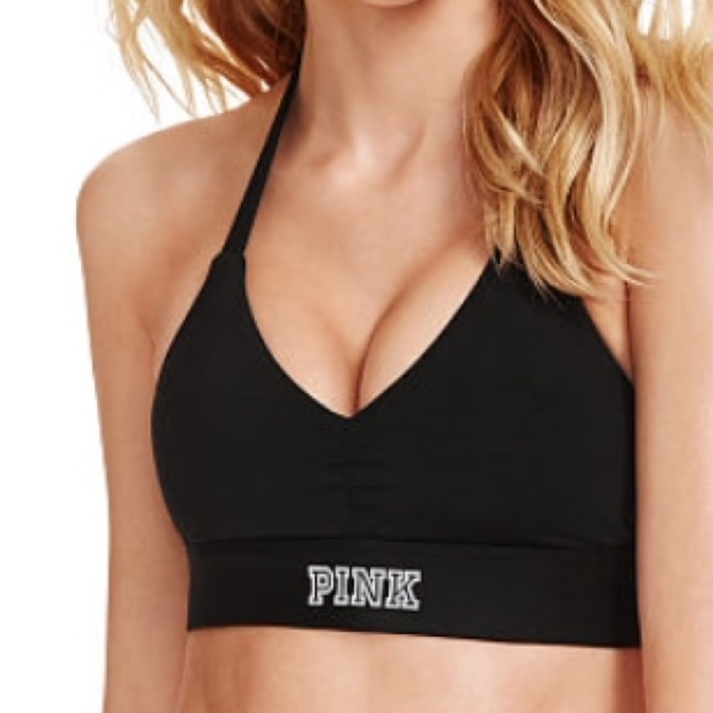 VS Pink Halter Sports Bra