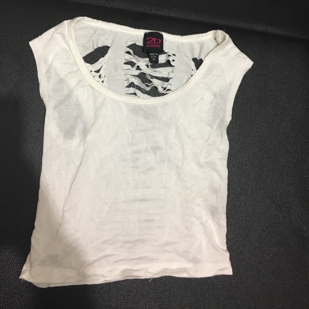 Distressed crop top