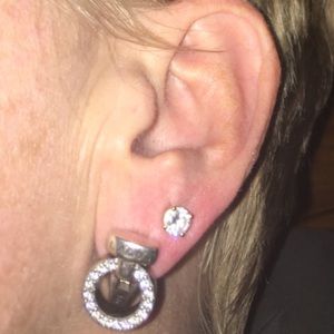 Lagos door knocker diamond earrings