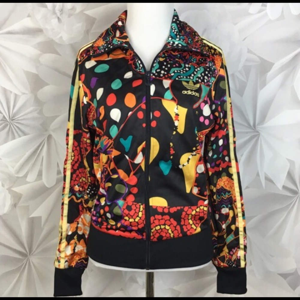 Adidas track jacket collaboration with FARM