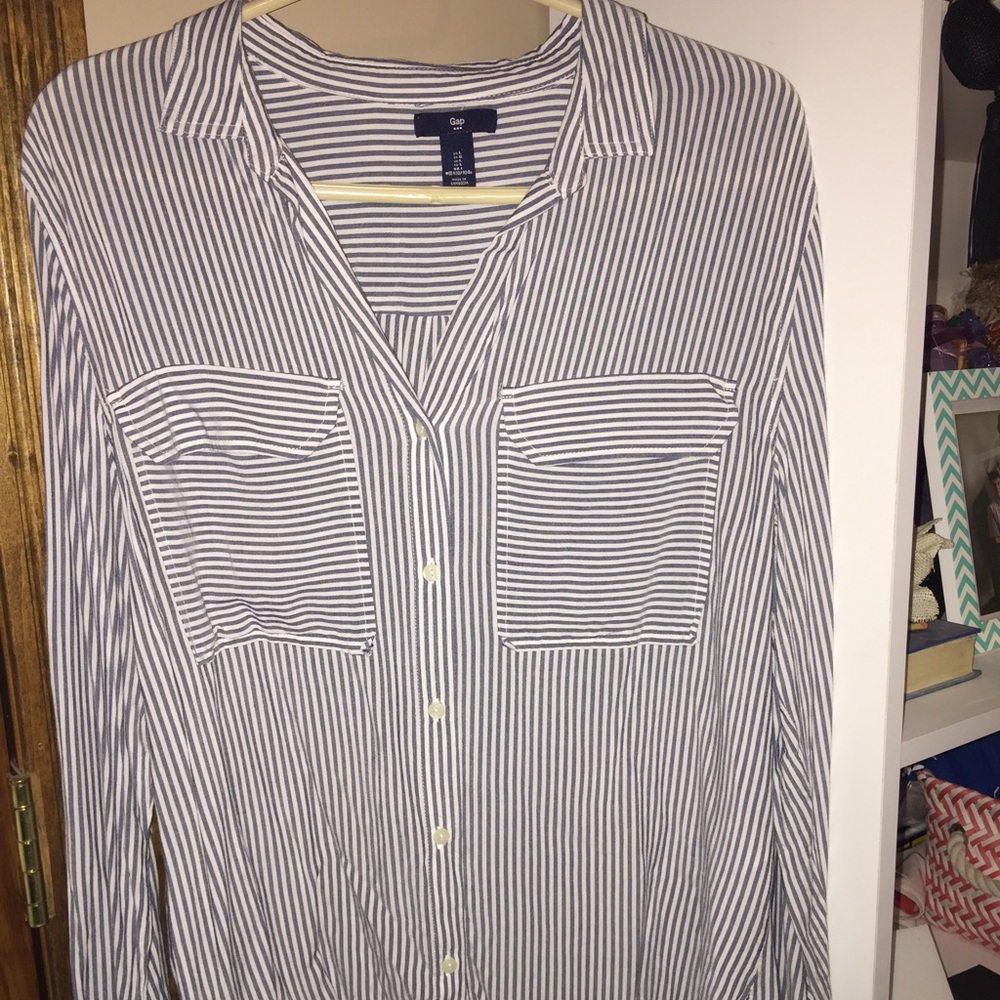 GAP striped button up