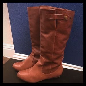 Last Day! Steve Madden Cognac Tall Boots Sz 8.5