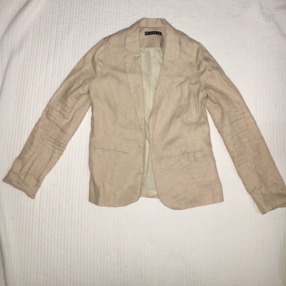 100% LINEN BLAZER! LIKE-NEW POTTER'S POT (SMALL)