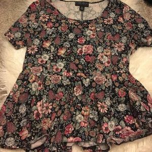 Peplum floral top