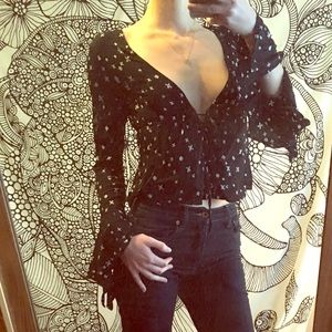 Flower child flared top